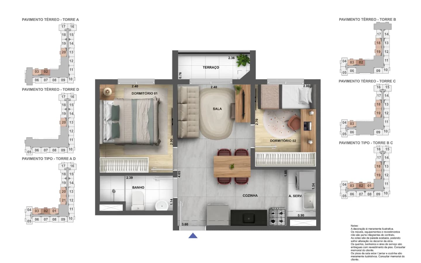 Planta A de Cidade Villa Lobos – Condomínio Tenor